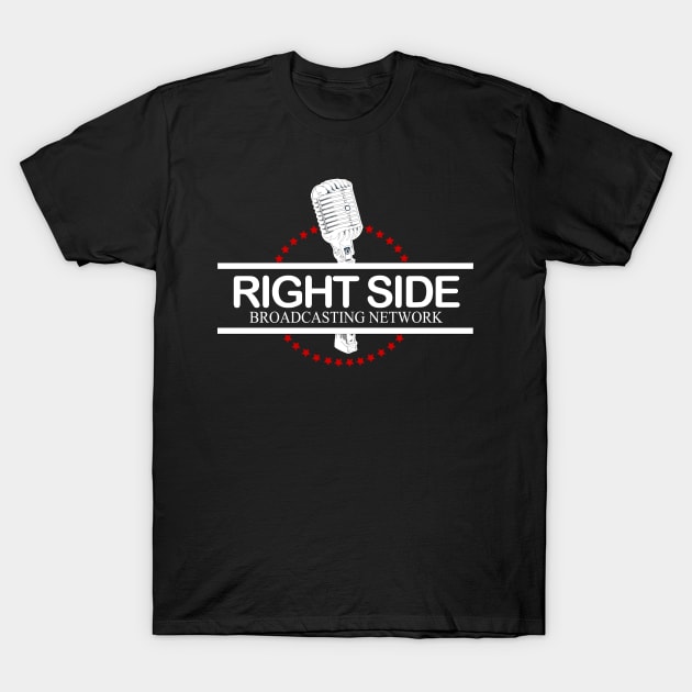 RSBN White Logo T-Shirt by RightSideBroadcastingNetwork